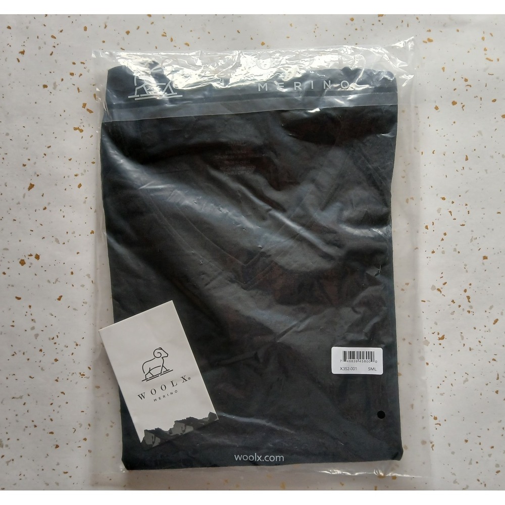 NEW Woolx Mia V-Neck Merino Wool Regular Fit - Black Small